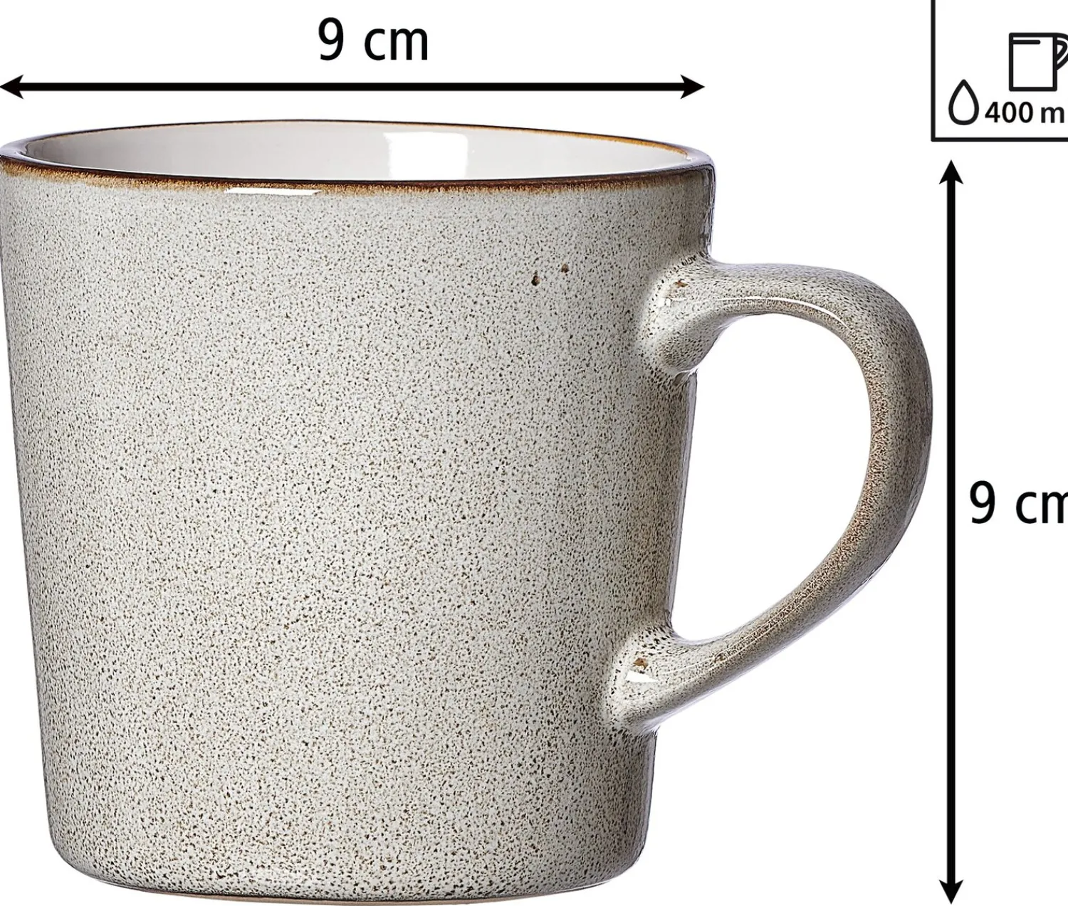 Discount Kaffeebecher-Set Visby | 6-teilig | 400 ml | grau Becher