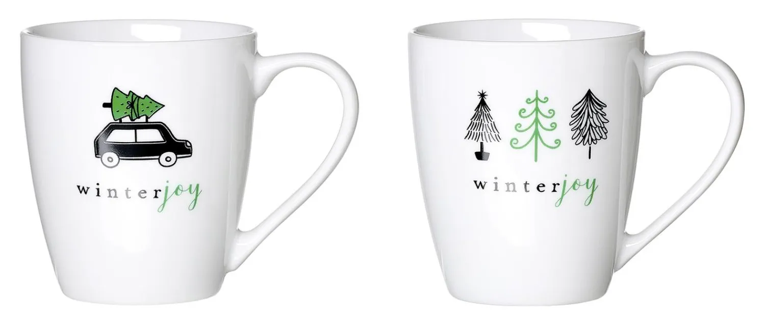 Kaffeebecher-Set Winter Joy | 2-teilig | 360 ml | green Becher