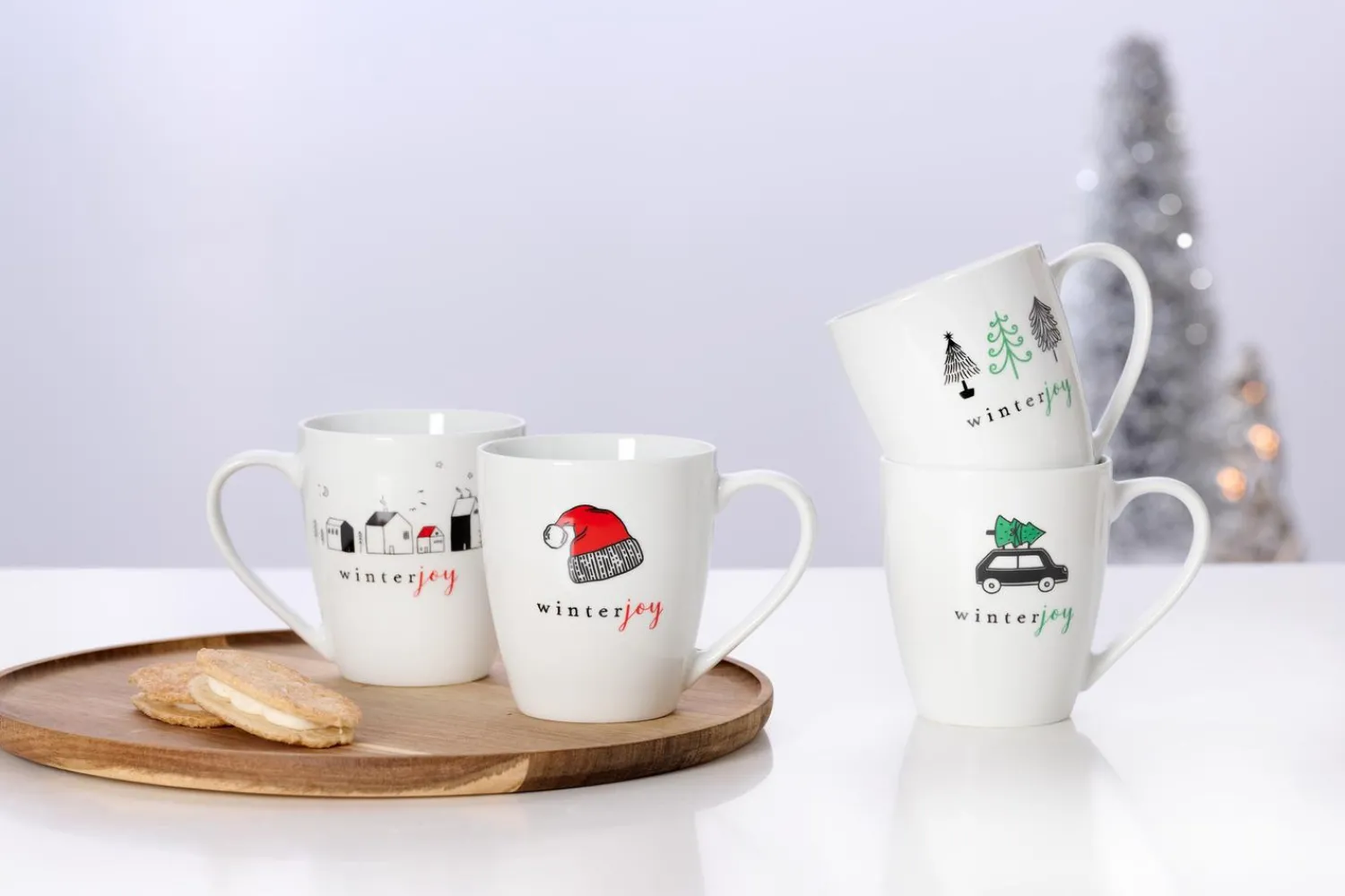 Kaffeebecher-Set Winter Joy | 2-teilig | 360 ml | green Becher