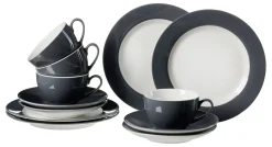 Online Kaffeeservice Doppio | 12-teilig | anthrazit Service