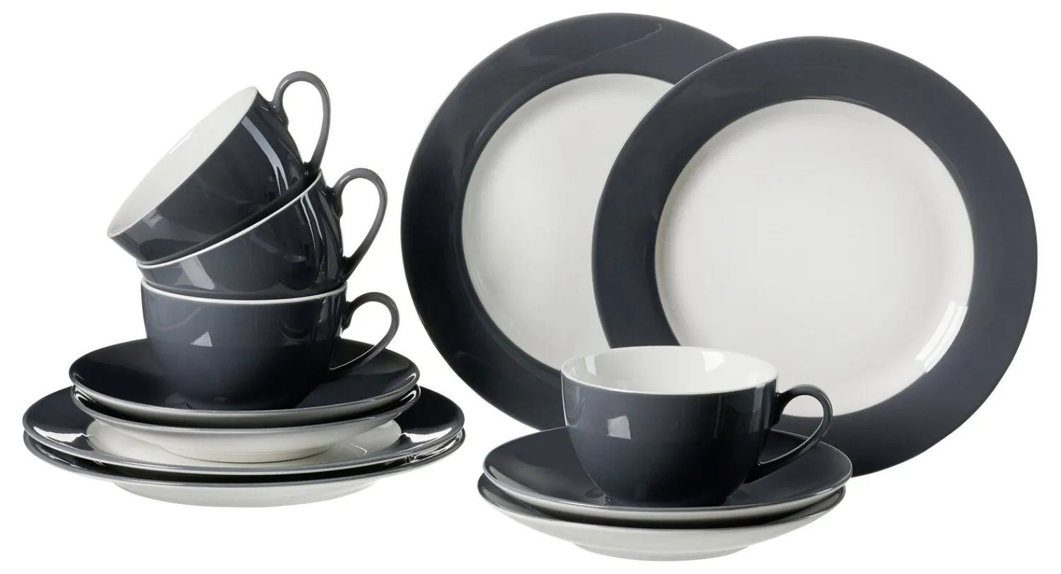 Online Kaffeeservice Doppio | 12-teilig | anthrazit Service