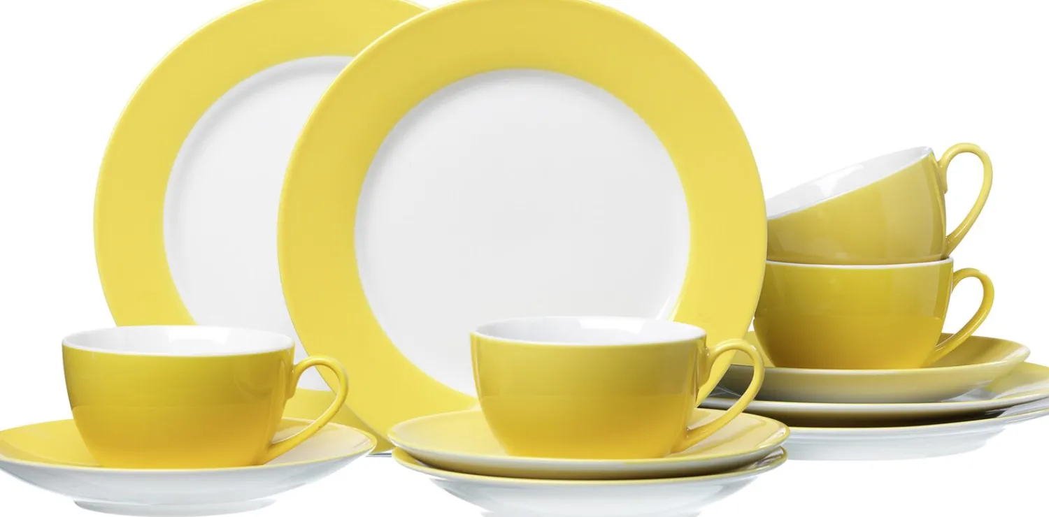 Best Kaffeeservice Doppio | 12-teilig | gelb Service