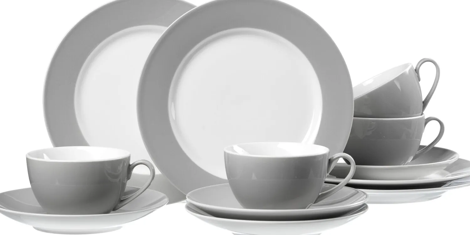Best Kaffeeservice Doppio | 12-teilig | grau Service