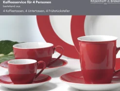 Kaffeeservice Doppio | 12-teilig | rot Service
