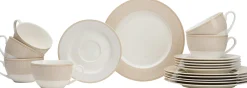 Online Kaffeeservice Geo | 18-teilig | beige Service