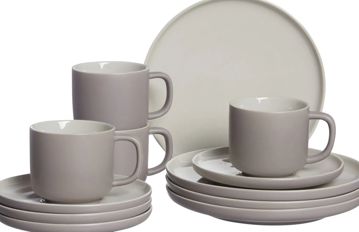 Outlet Kaffeeservice Jasper | 12-teilig | taupe Service
