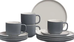 Outlet Kaffeeservice Jasper | 12-teilig | grau Service