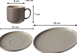 Hot Kaffeetasse Jasper | 240 ml | taupe Obertasse