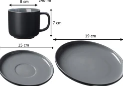 Clearance Kaffeetasse Jasper | 240 ml | schwarz Obertasse