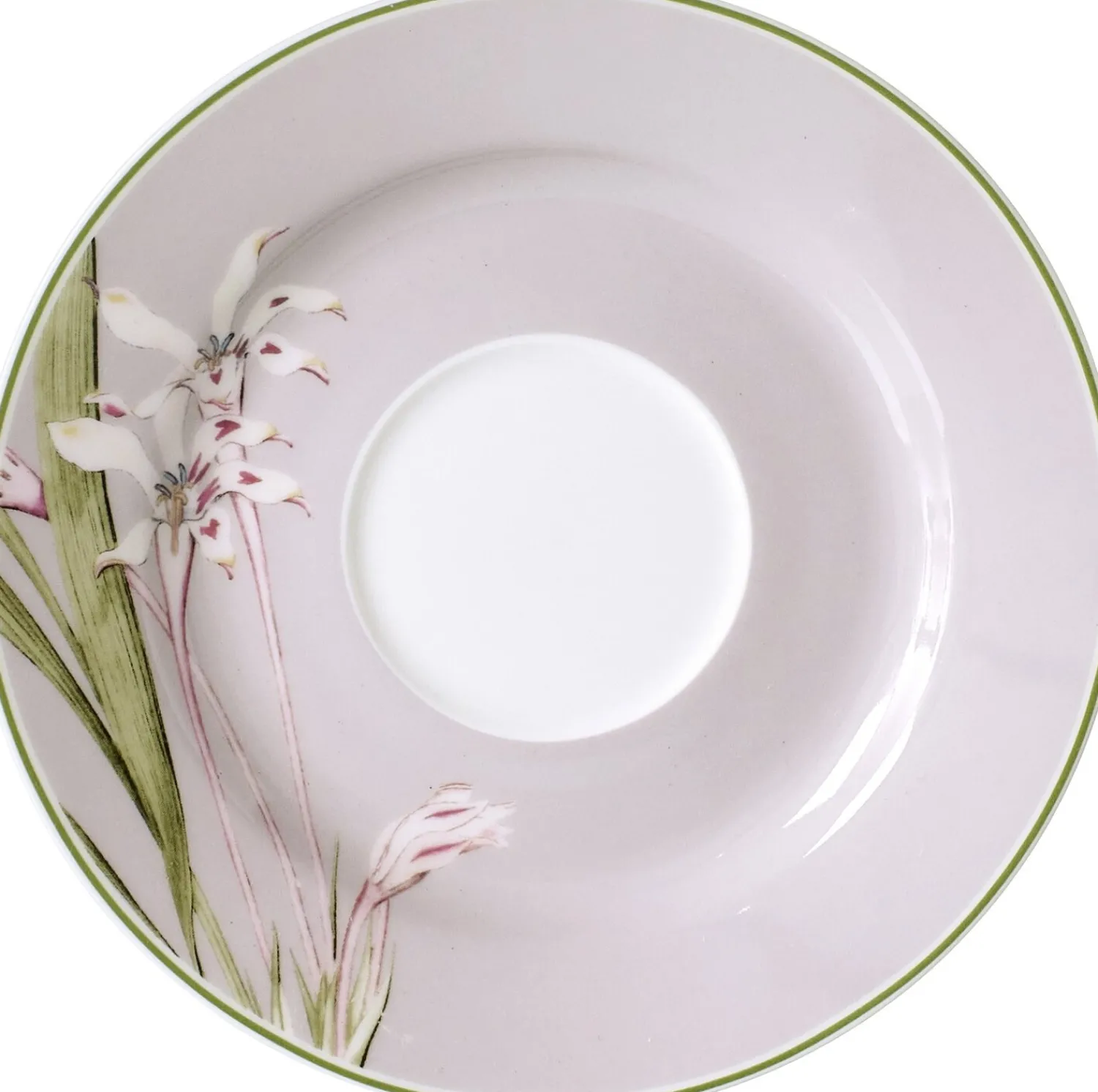 Kaffeeuntertasse Flora Blüte Gris | 15,5 cm | grau Untertasse