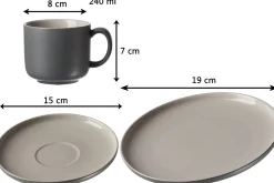 Hot Kaffeeuntertasse Jasper | 15 cm | grau Untertasse