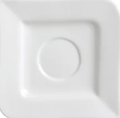 Kaffeeuntertasse Melodie | 14 cm | weiss | quadratisch Untertasse