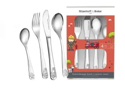 Discount Kinderbesteck-Set Bernie | 4-teilig | silber Besteck|Kinder