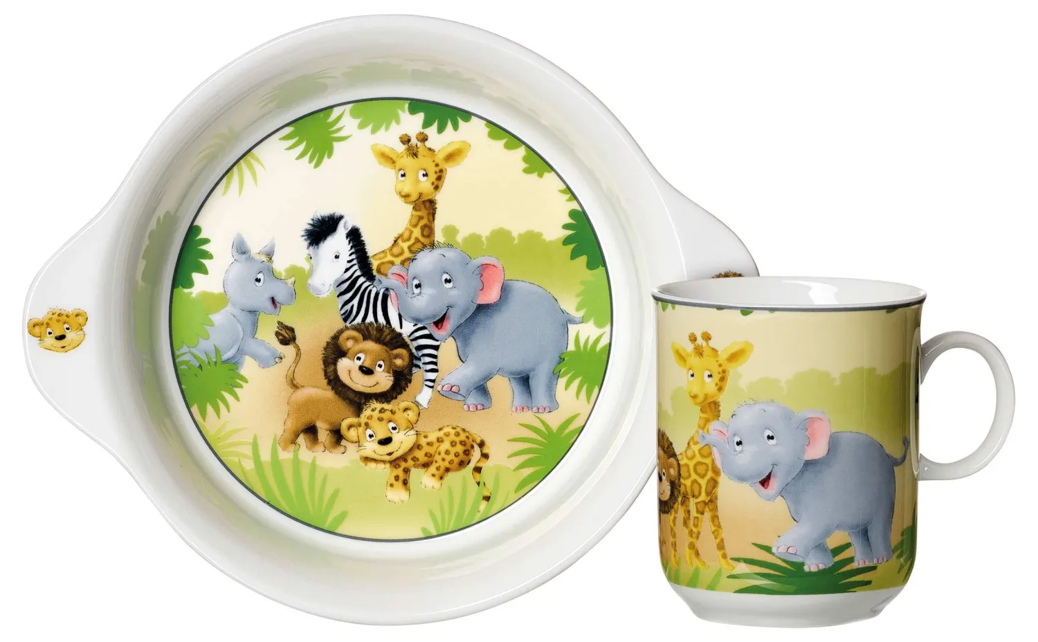 Best Kindergeschirr-Set Afrikatiere | 2-teilig Set|Kinder