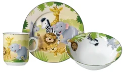 Best Kindergeschirr-Set Afrikatiere | 3-teilig Set|Kinder