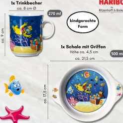 Hot Kindergeschirr-Set HARIBO Seaworld | 2-teilig | blau Set