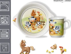Clearance Kindergeschirr-Set Hoftiere | 2-teilig Set|Kinder