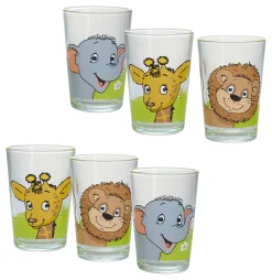 Kindergläser-Set Afrikatiere | 6-teilig | 205 ml Gläser-Set