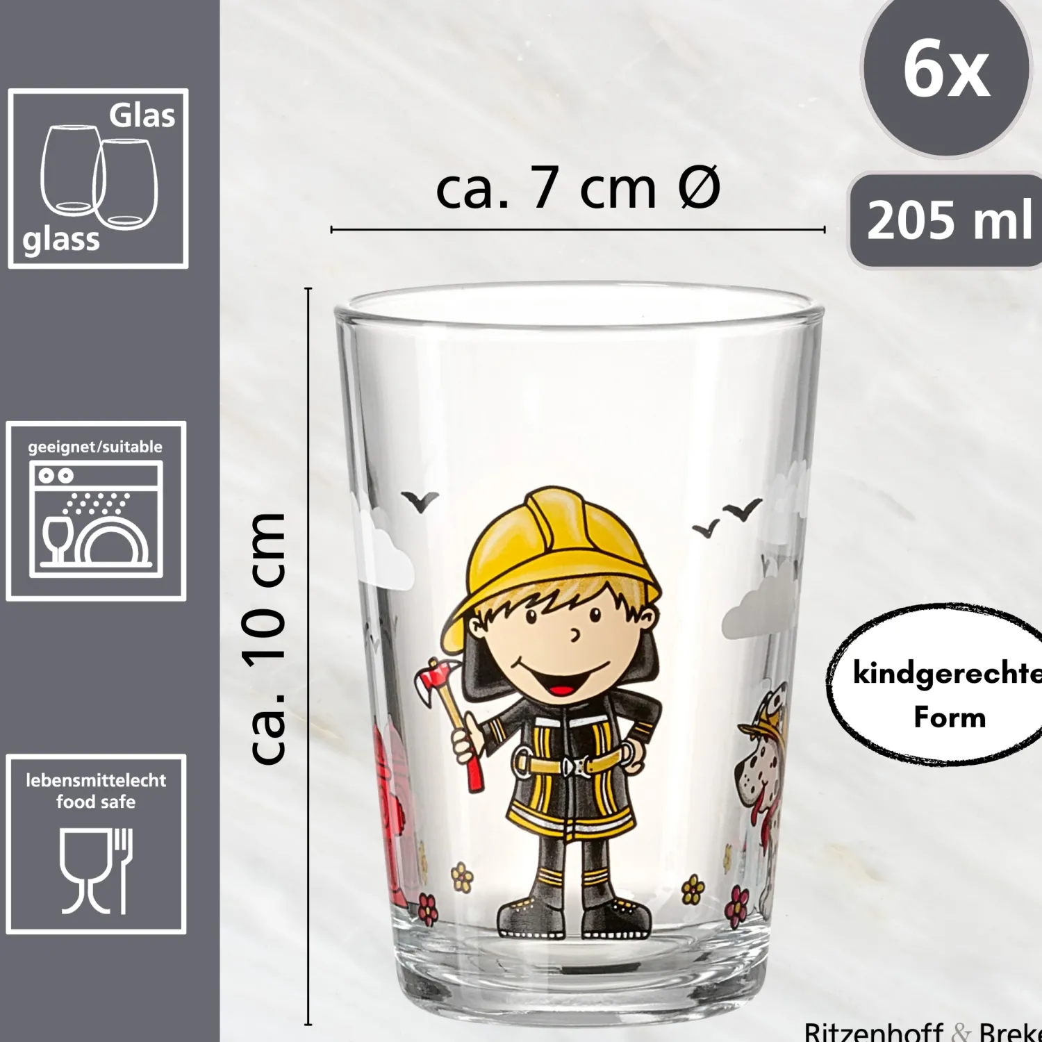 Online Kindergläser-Set Bernie | 6-teilig | 205 ml Gläser-Set