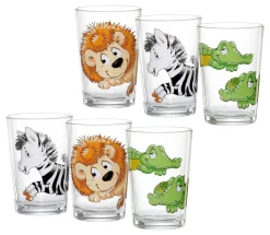 Clearance Kindergläser-Set Happy Zoo | 6-teilig | 205 ml Gläser-Set