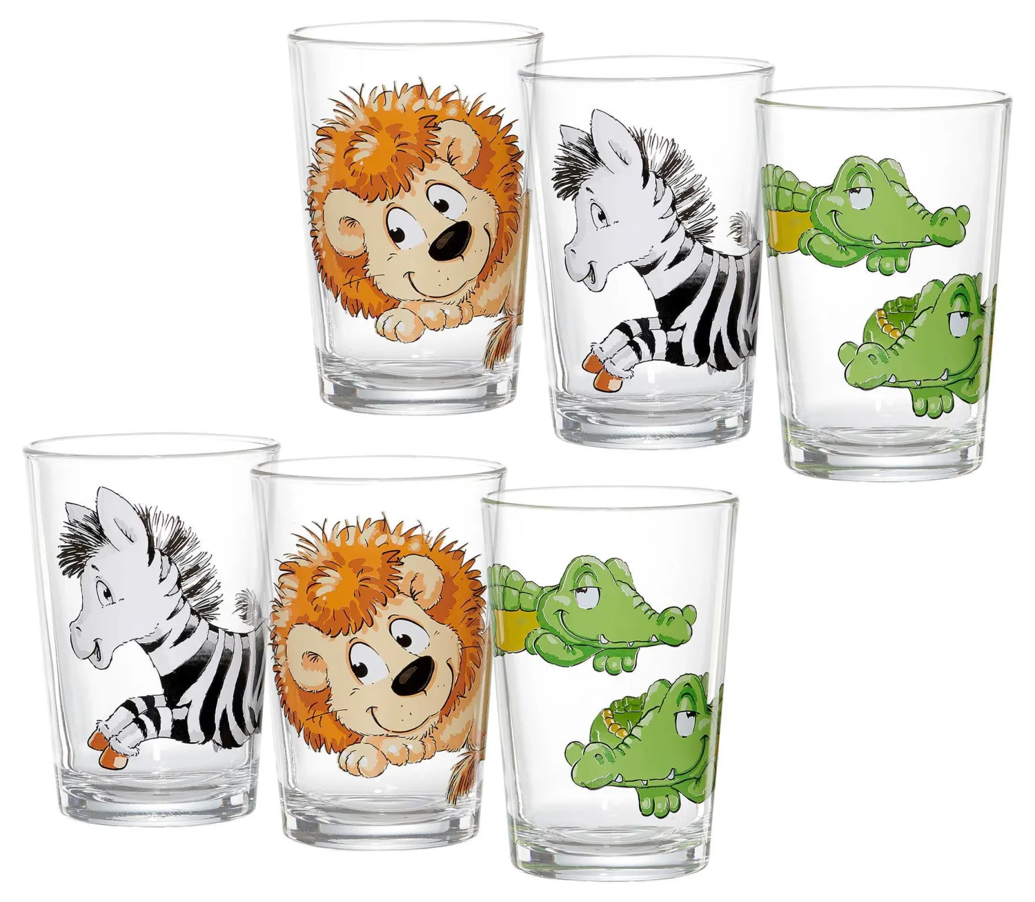 Clearance Kindergläser-Set Happy Zoo | 6-teilig | 205 ml Gläser-Set