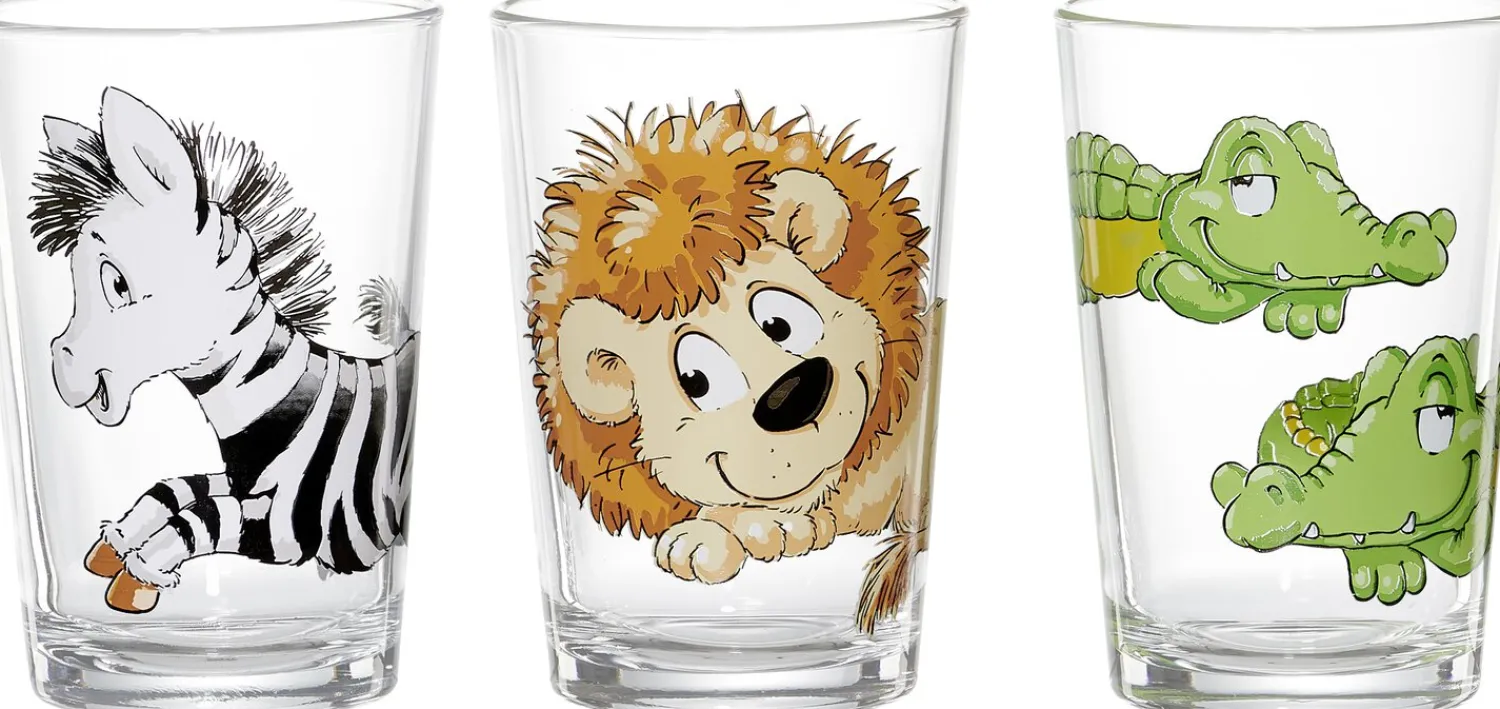Outlet Kindergläser-Set Happy Zoo | 3-teilig | 205 ml Gläser-Set