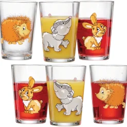 Online Kindergläser-Set Waldtiere | 6-teilig | 205 ml Gläser-Set