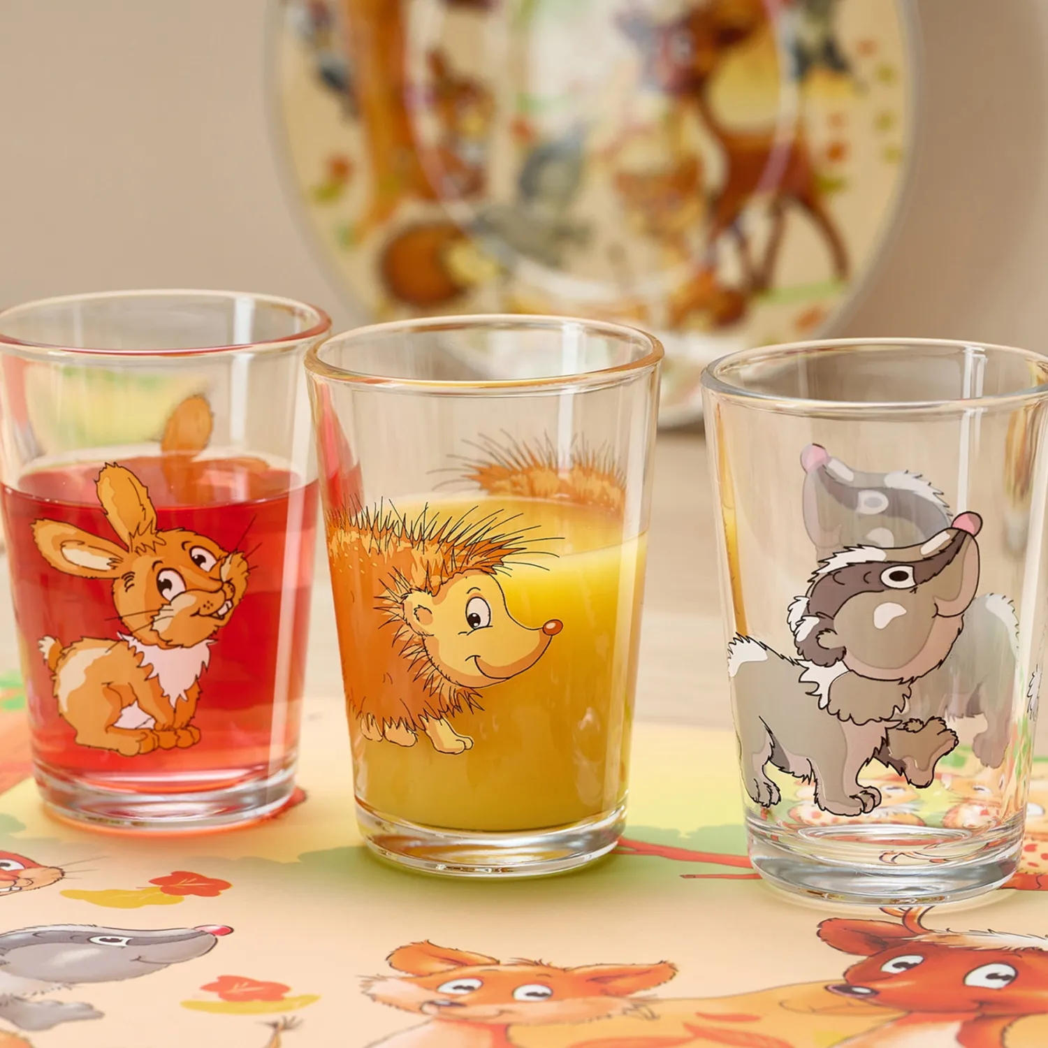 Online Kindergläser-Set Waldtiere | 6-teilig | 205 ml Gläser-Set