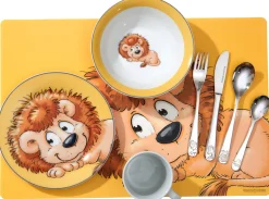 Discount Kinderplatzmatte Happy Zoo Leo | 45 x 30 cm | orange Platzmatte