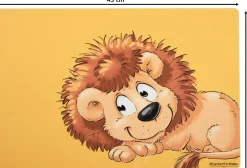 Discount Kinderplatzmatte Happy Zoo Leo | 45 x 30 cm | orange Platzmatte