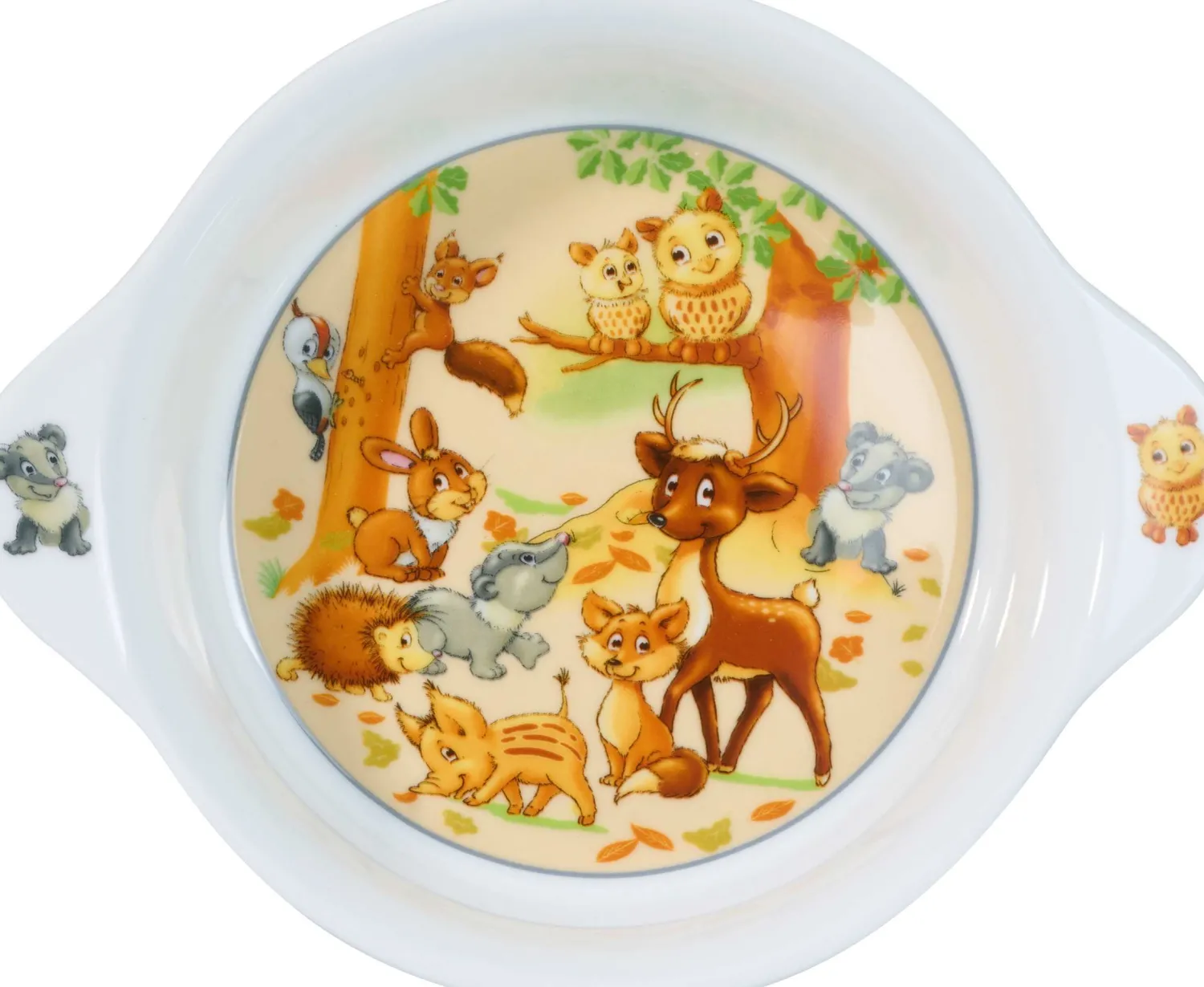 Discount Kinderschale Waldtiere | 21,5 x 17,5 x 4,5 cm | mit Griff Schale|Kinder