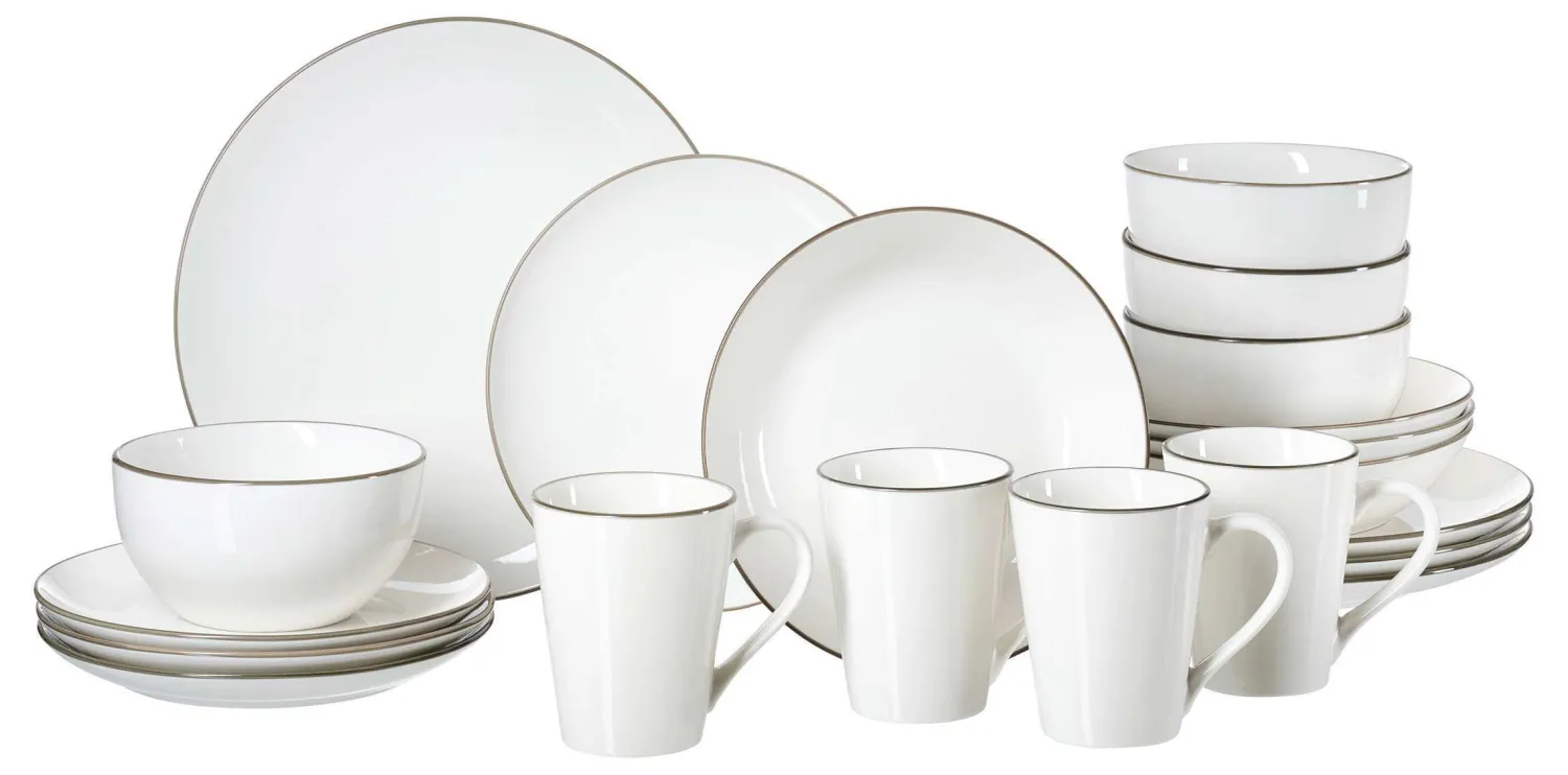 Online Kombiservice Adela | 20-teilig | grau Set