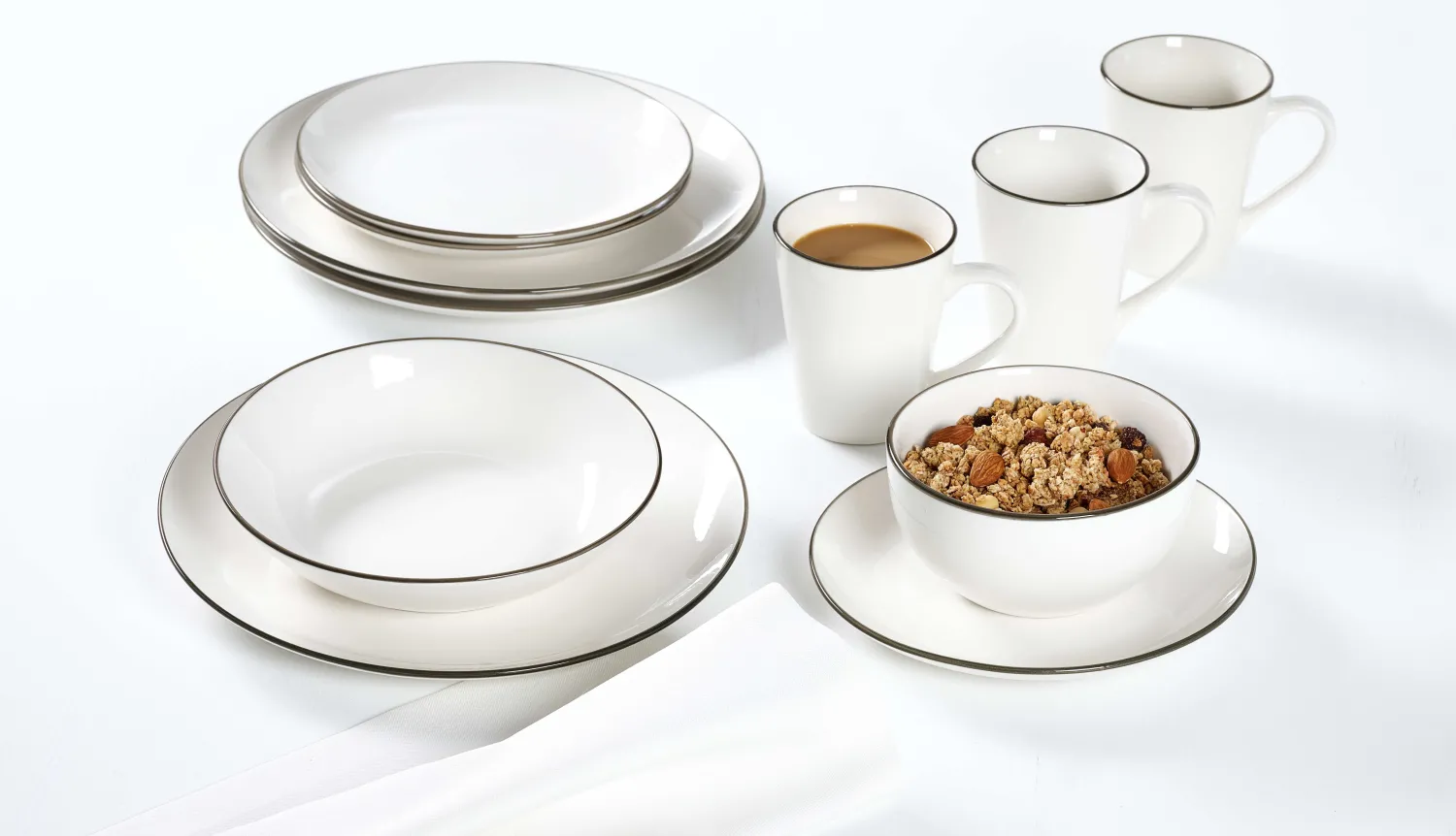 Online Kombiservice Adela | 20-teilig | grau Set