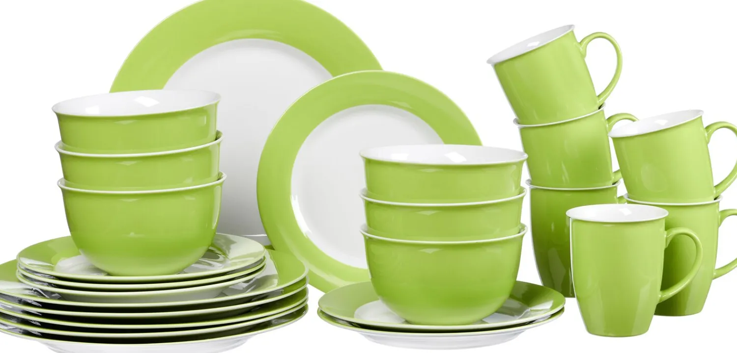 Sale Kombiservice Doppio | 24-teilig | grün Set