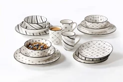 Clearance Kombiservice Fusion | 30-teilig | schwarz Set