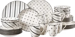 Clearance Kombiservice Fusion | 30-teilig | schwarz Set