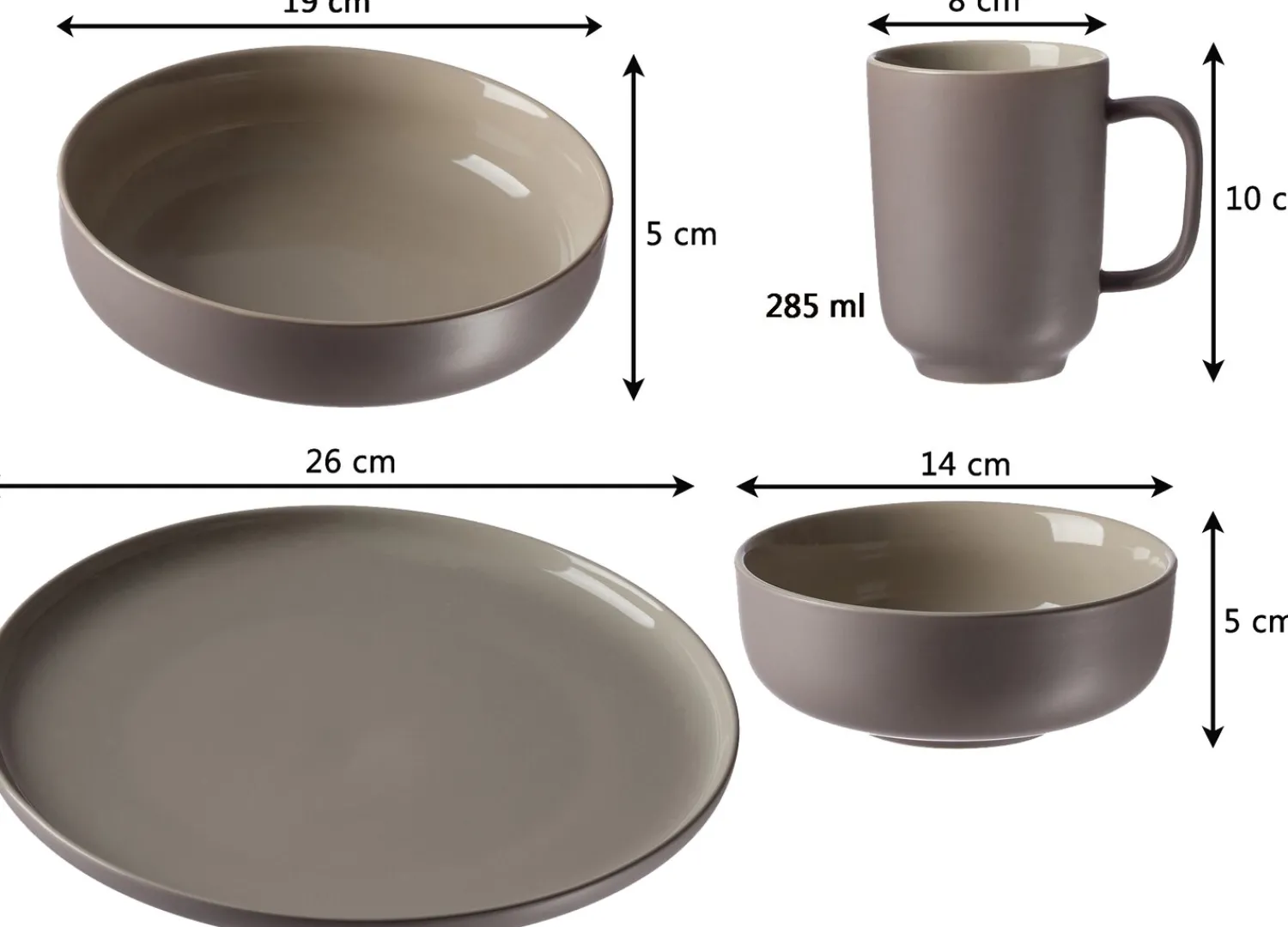 Best Kombiservice Jasper | 16-teilig | taupe Set
