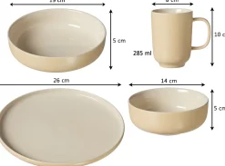 Online Kombiservice Jasper | 16-teilig | vanille Set