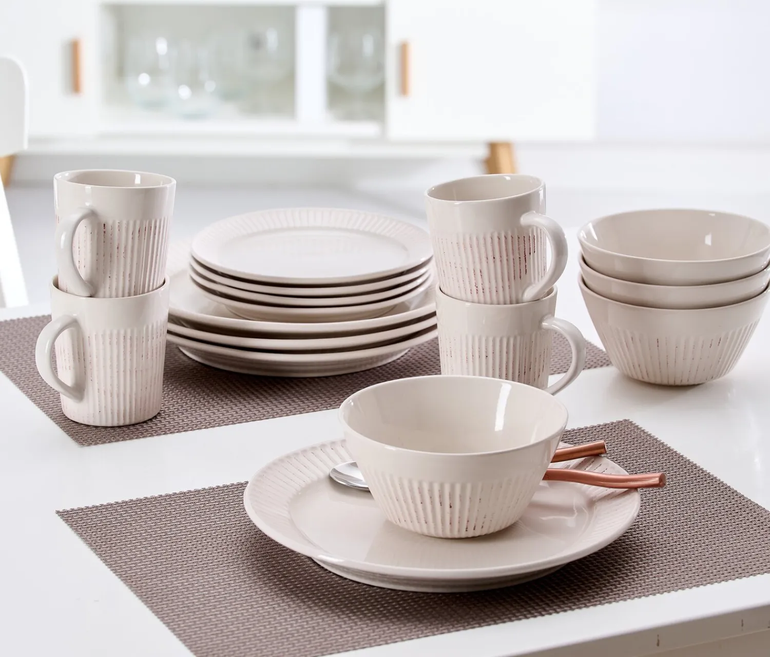 Discount Kombiservice Kreta | 16-teilig | beige Set
