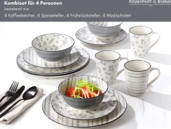 Outlet Kombiservice Sendai | 16-teilig | grau Set