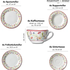 Online Kombiservice Shanti | 30-teilig Service