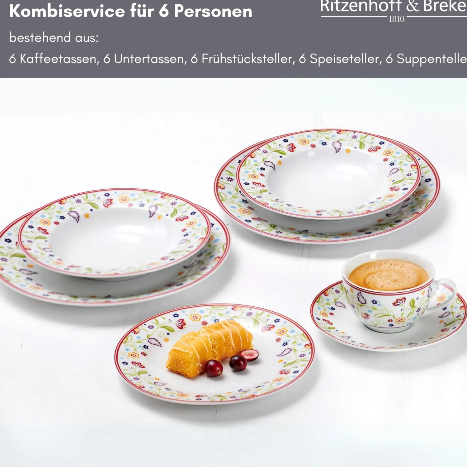 Online Kombiservice Shanti | 30-teilig Service