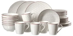 Outlet Kombiservice Siem | 30-teilig | weiss grau Service