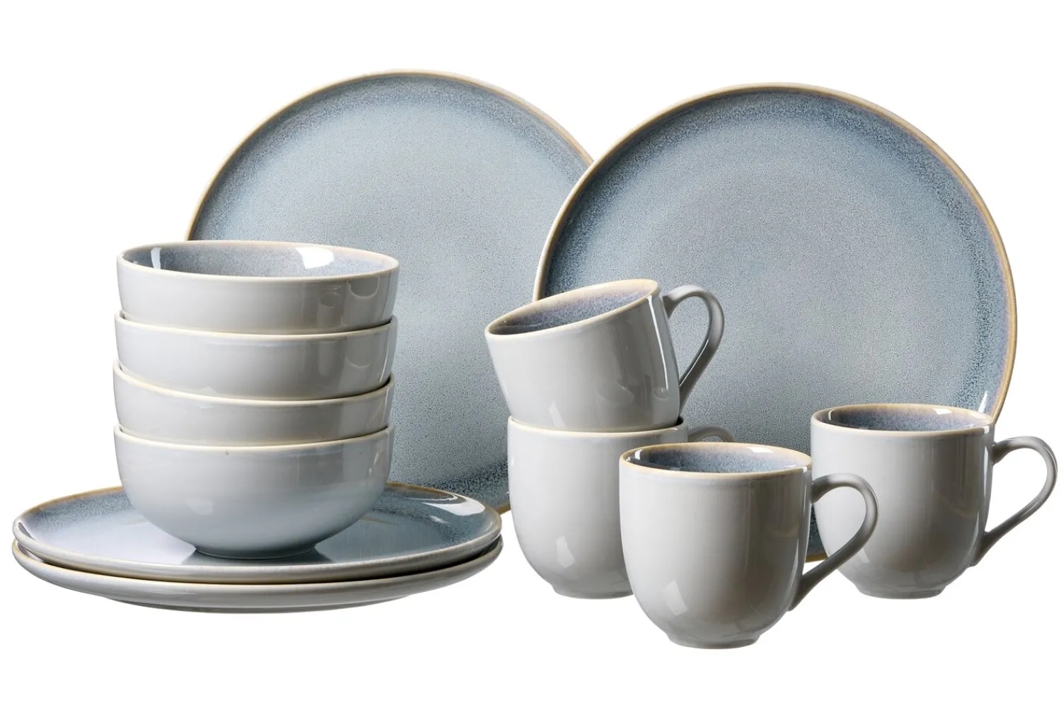 Discount Kombiservice Skagen Stone | 12-teilig | grau Set