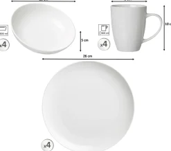 Clearance Kombiservice Suomi | 12-teilig | weiss Set