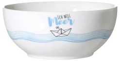 New Müslischale Ahoi Ich will Meer | 570 ml | weiss Schale