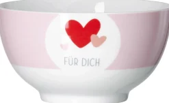 Outlet Müslischale Glück Herz | 850 ml | rosa Schale
