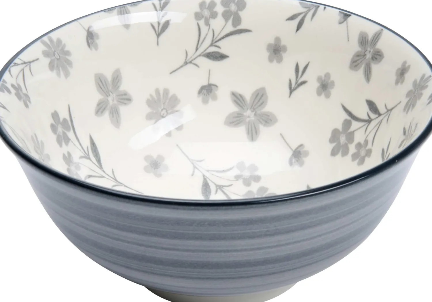 Online Müslischale Sendai Blume | 600 ml | grau Schale