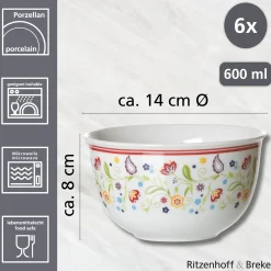 Outlet Müslischalen-Set Shanti | 6-teilig | 600 ml Schale