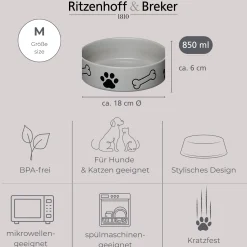 Discount Napf Mika Dog | 850 ml | grau Hund